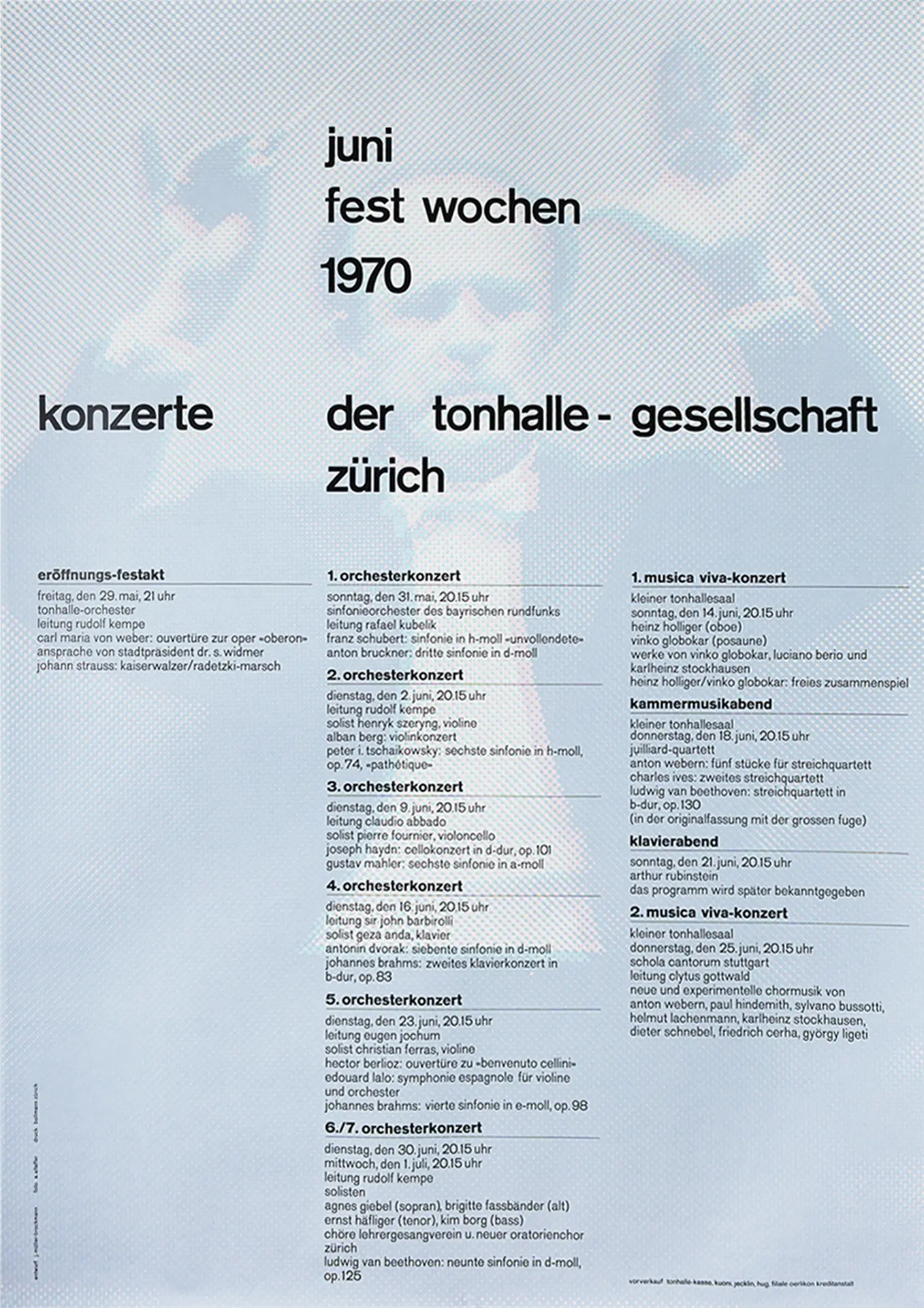 Tonhalle-GesellschaftJunifestwochen 1970