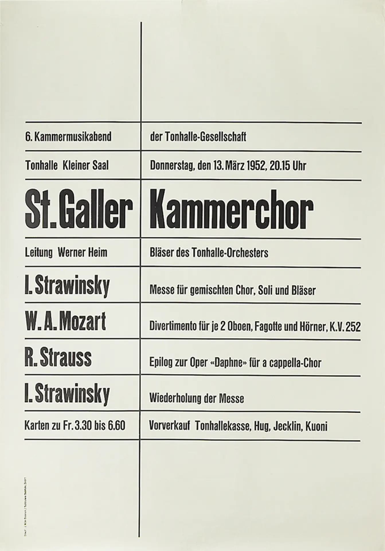 Tonhalle St. Galler Kammerchor