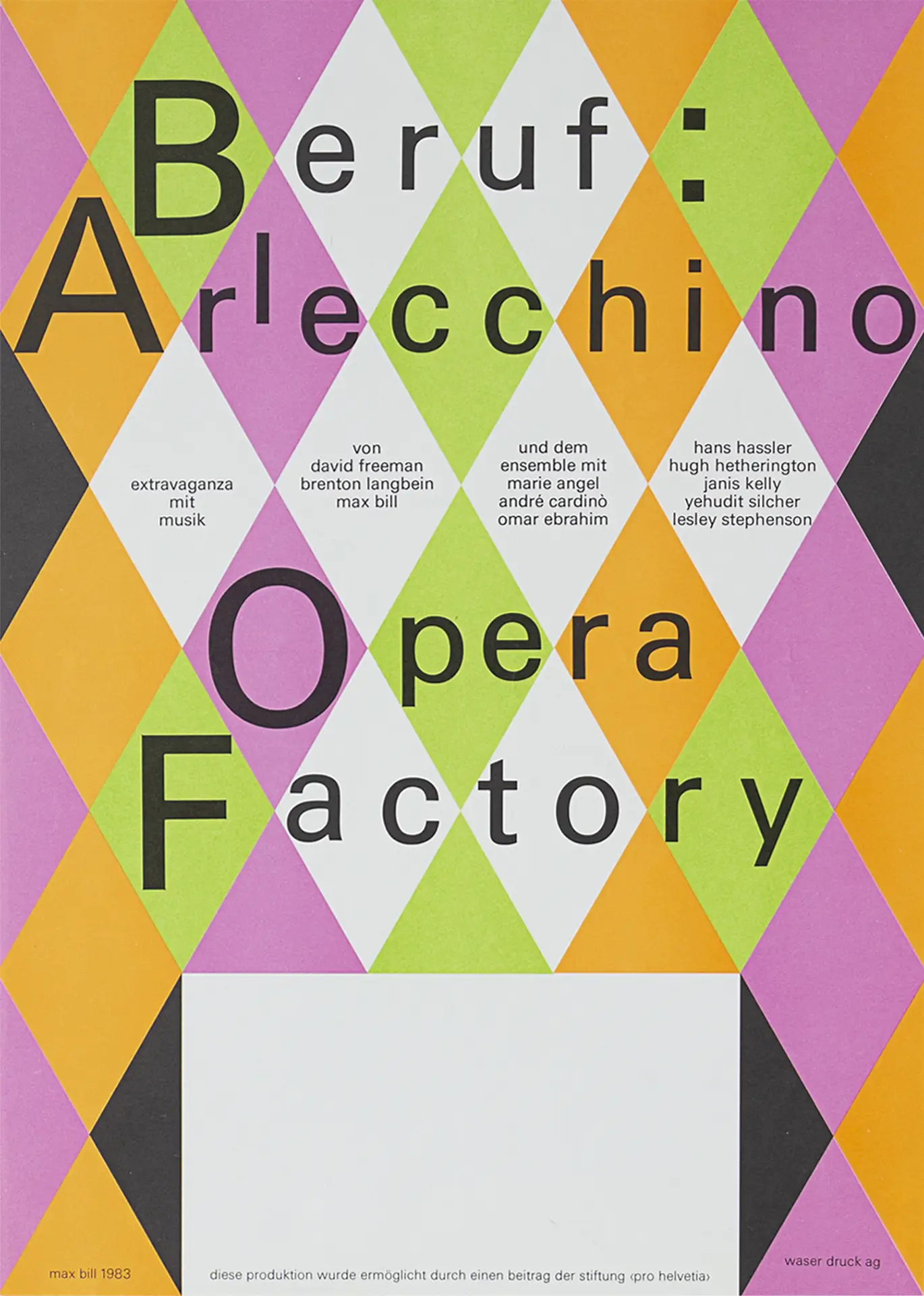 Opera Factory, Beruf Arlechino